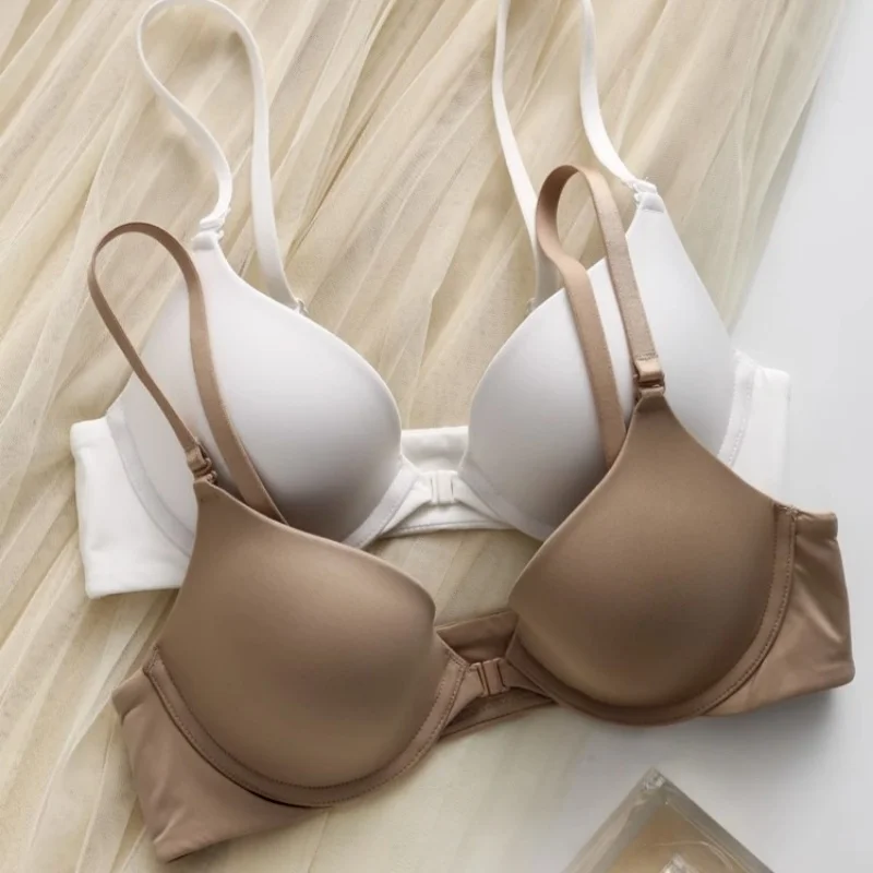 3Pcs/Set Front Closure Bras For Women 3/4 Cup Underwire Brassiere Sexy Lingerie Female Seamless Underwear S-XL