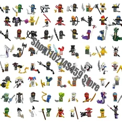 Bloques de construcción de figuras de Anime para niños, juguetes de bloques de construcción, Shinobi, Jay, Zane, Kai, Nya, Garmadon, Lloyd, Samukai, Cole, Harumi, Violet, Pyro Snake