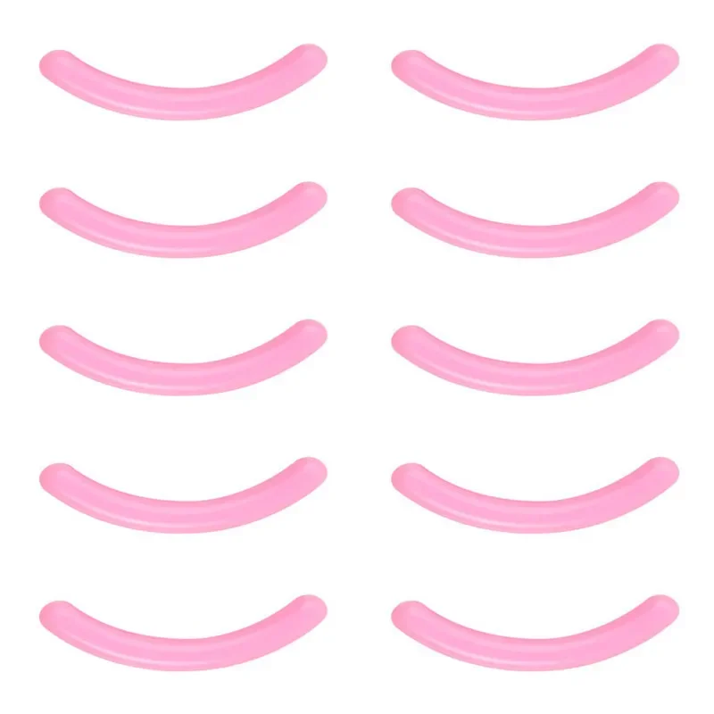 Colored Eyelashes Curler Replace Rubber 10pcs/set Black White Pink Elastic Eyelash Curler Replacement Rubber Strips Accessories