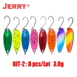 Jerry Scorpio Juego Cucharas Metal UV para Lucio Trucha Agua Dulce