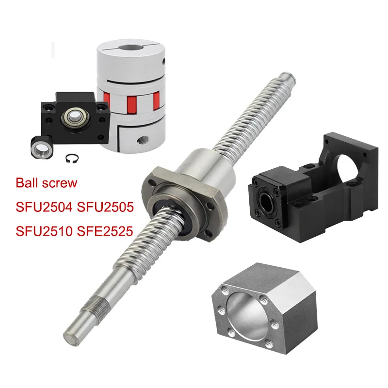 

‌ Высокоточный набор шариковых винтовых гаек SFU2504/SFU2505/SFU2510/SFE2525 с шаговым/серводвигателем и встроенным подшипниковым сиденьем для ЧПУ