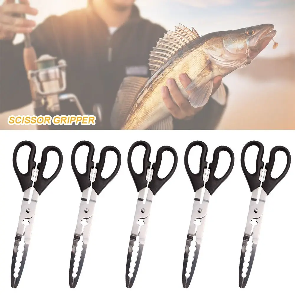 Stainless Steel Fishing Pliers 2024 Crab Fish Scissor Gripper Fishing Tackle Clamp Fishing Grabbing Tool Fishing Accessory