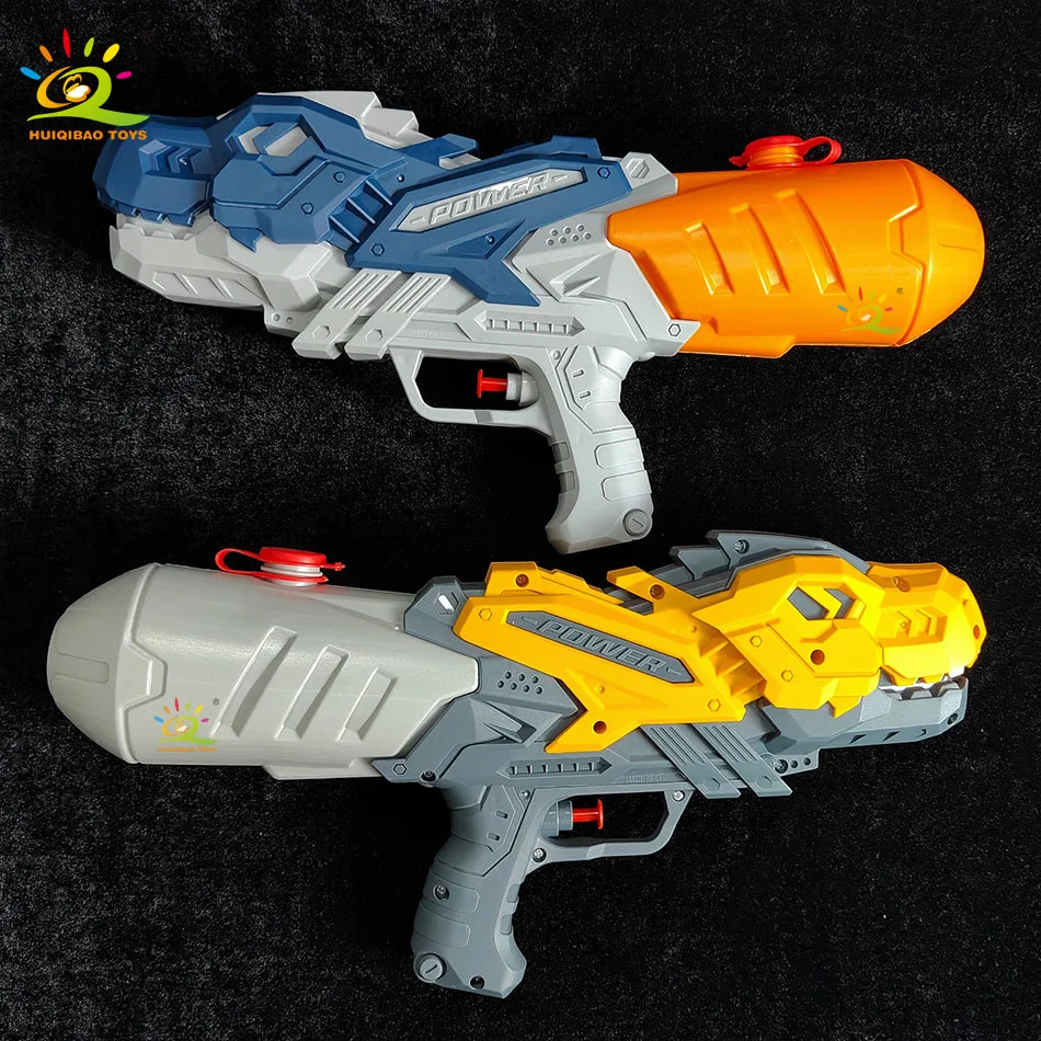 子供の漫画機械恐竜大容量圧力水鉄砲のおもちゃ夏の屋外ビーチ戦闘水鉄砲のおもちゃ