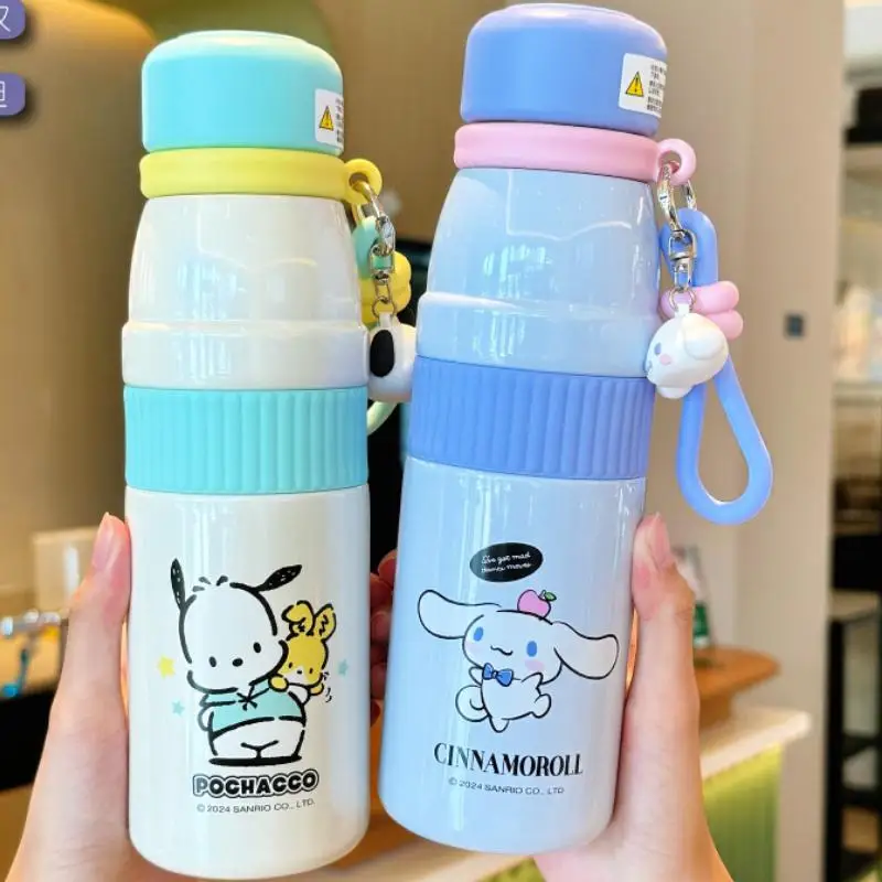 

Милая чашка для воды Sanrios Kuromi My Melody, детская чашка с температурой, большая емкость, чашка для прямой питьевой воды, спортивная бутылка
