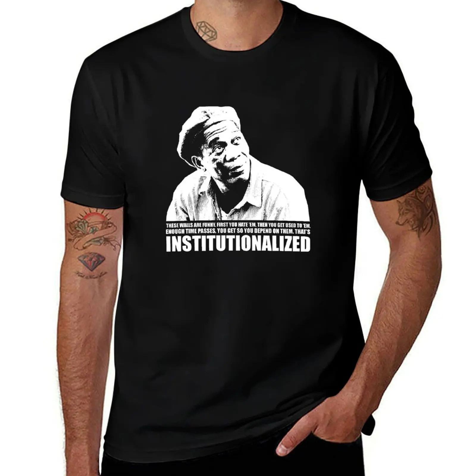 Футболка Shawshank Redemption Institutionalized, спортивная дышащая футболка с короткими рукавами