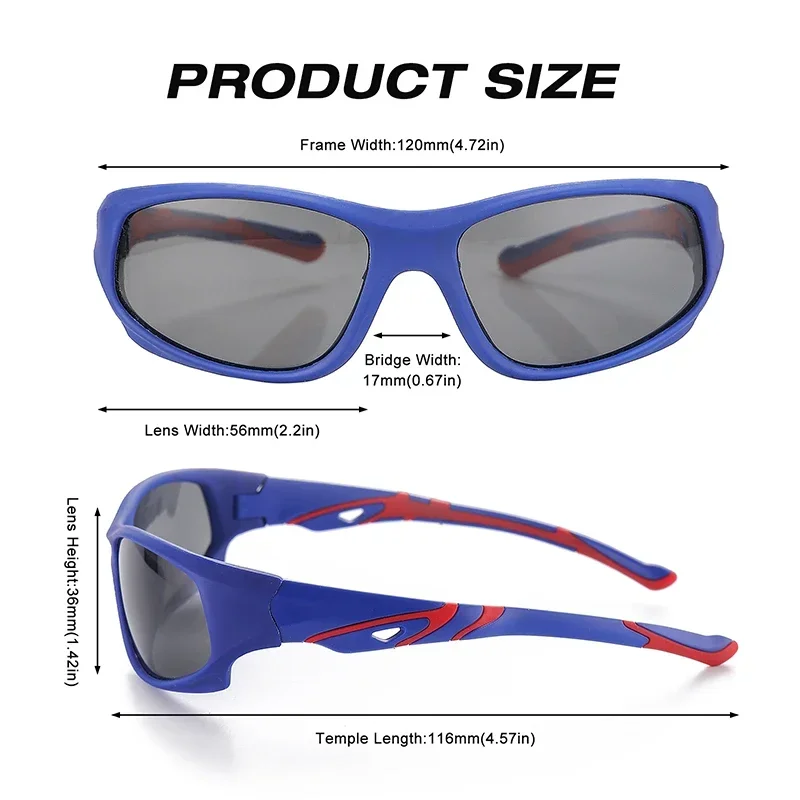 New Kids Silicone Frame TAC Polarized Sun Glasses Soft TR90 UV400 Wrap Around Sport Sunglasses for Boys Girls Shades