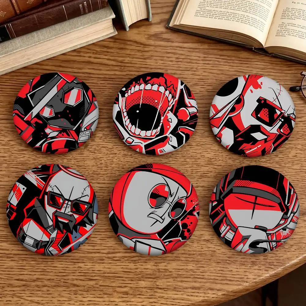 MADNESS COMBAT Hank Sharkrobot Round Badges Can Be Used To Decorate Clothes And Backpack Pins