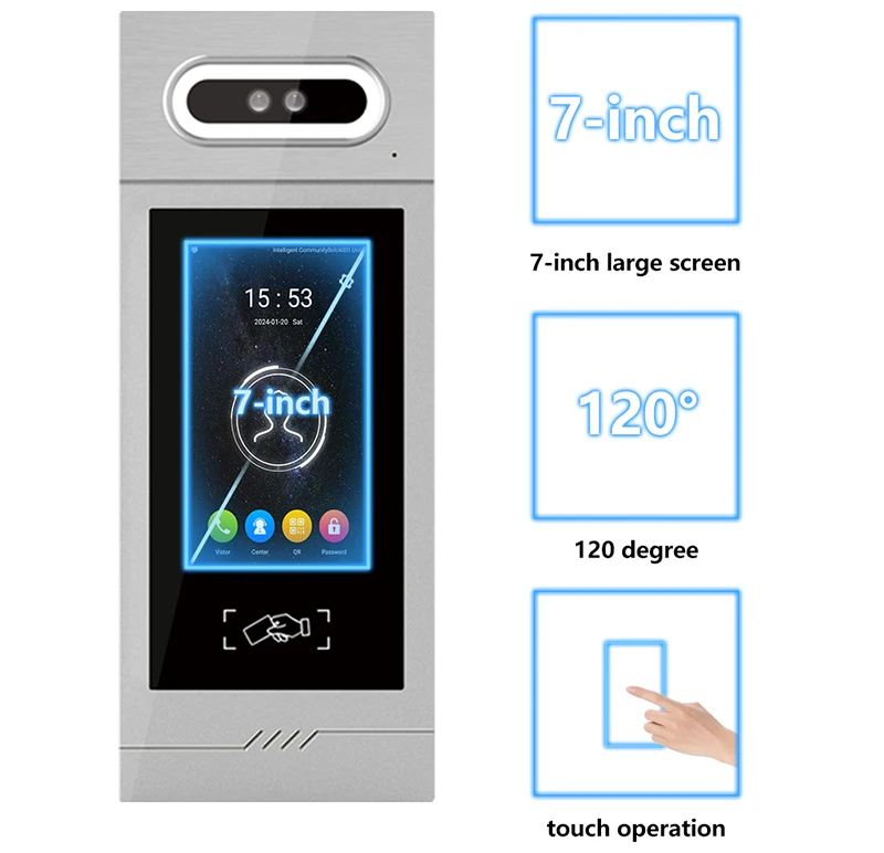 IP Video Sprechanlage Facial Recognition Password Unlocking IP Videosprechanlage Multiple Office Video Intercom