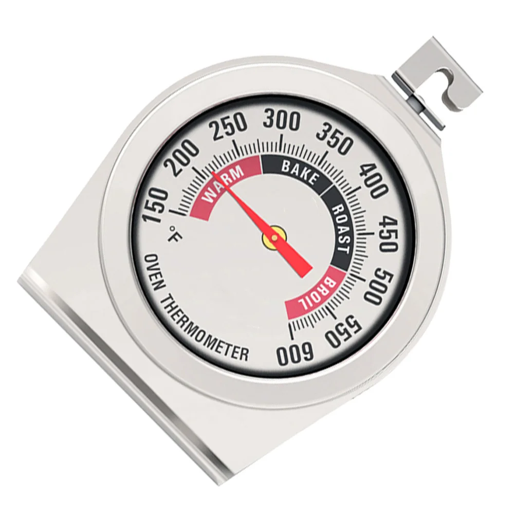 Termometro per alimenti Termometro da cucina per forno in vetro in acciaio inossidabile Quadrante grande Misuratore di temperatura per cottura al forno per barbecue per uso domestico