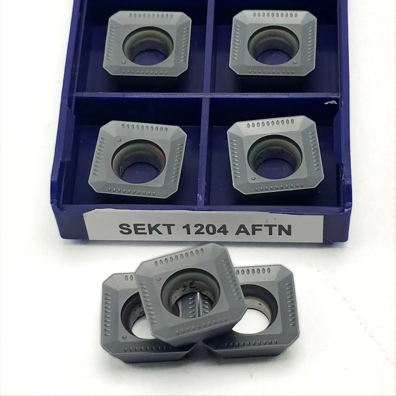 Sekt1204 aftn utensili per tornitura in metallo CNC inseriti in metallo duro per inserto di fresatura in acciaio inossidabile sekt 1204 lavorazione CNC