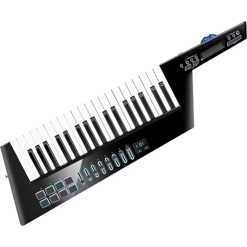 2 - High-Performance USB MIDI Wireless Keytar Controller with Professional Software Suite Included,Black