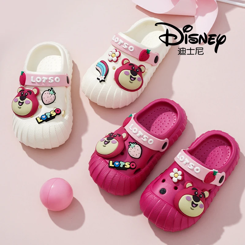 شباشب ديزني كولابورেশন على شكل دب الفراولة مناسبة للاستخدام الداخلي، أحذية شاطئ جديدة للأطفال والكبار، شباشب رائعة للأطفال #1