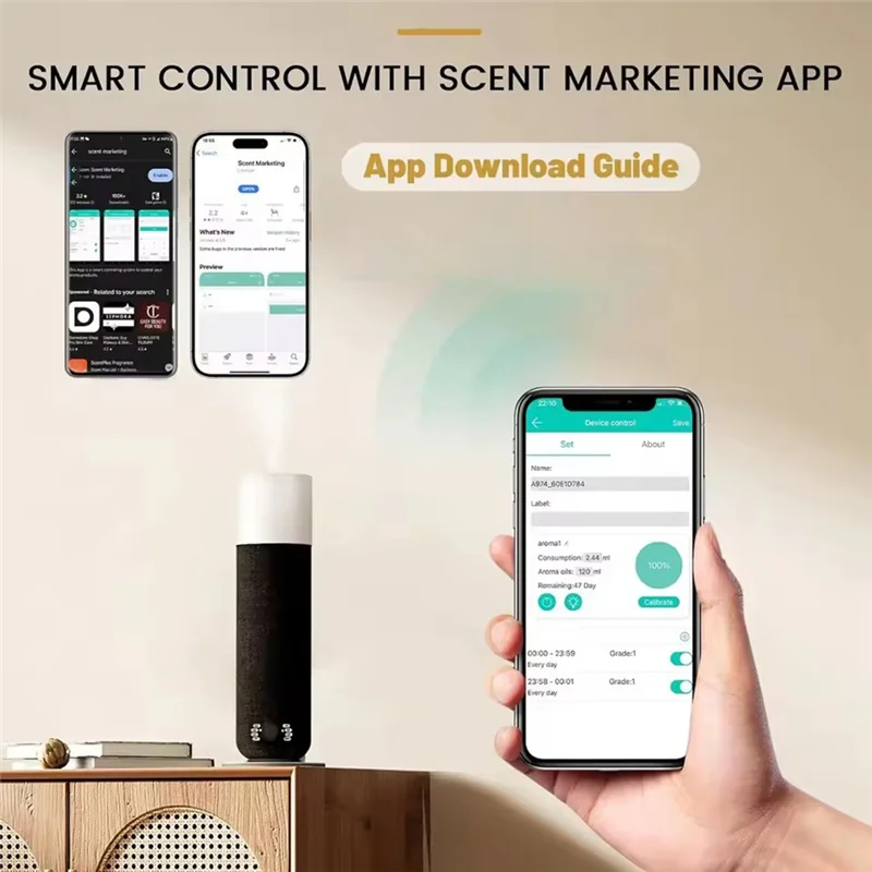 

A74G-Room диффузор аромата крышка до 165M3 умная ароматическая воздушная машина электрический запах для домашнего отеля ароматический диффузор