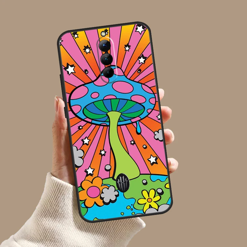 Magic Mushroom Alien Trippy Case For ZTE Nubia Red Magic 9 Pro 8 8S Pro Plus RedMagic 6S 7S 6 7 Pro 6R 5S 5G Back Cover