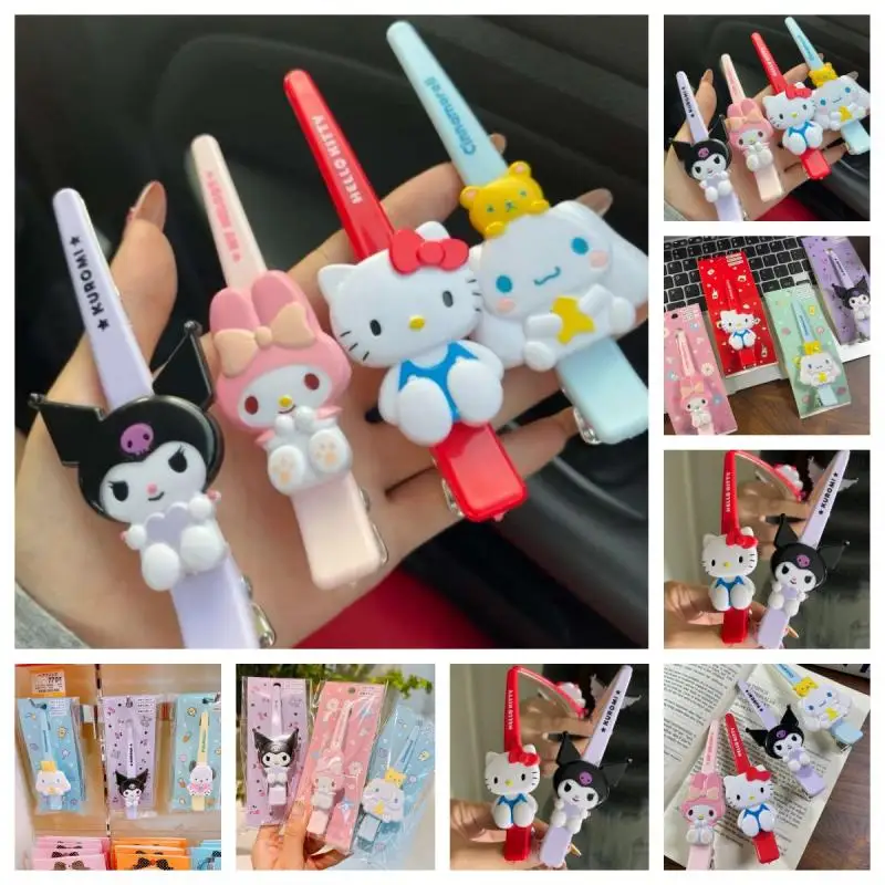 2024 Kawaii Anime Hellowkitty One Word Hairpin Cartoon Cute Girls Fashion Multi functional Decoration Hairpin Girl Birthday Gift