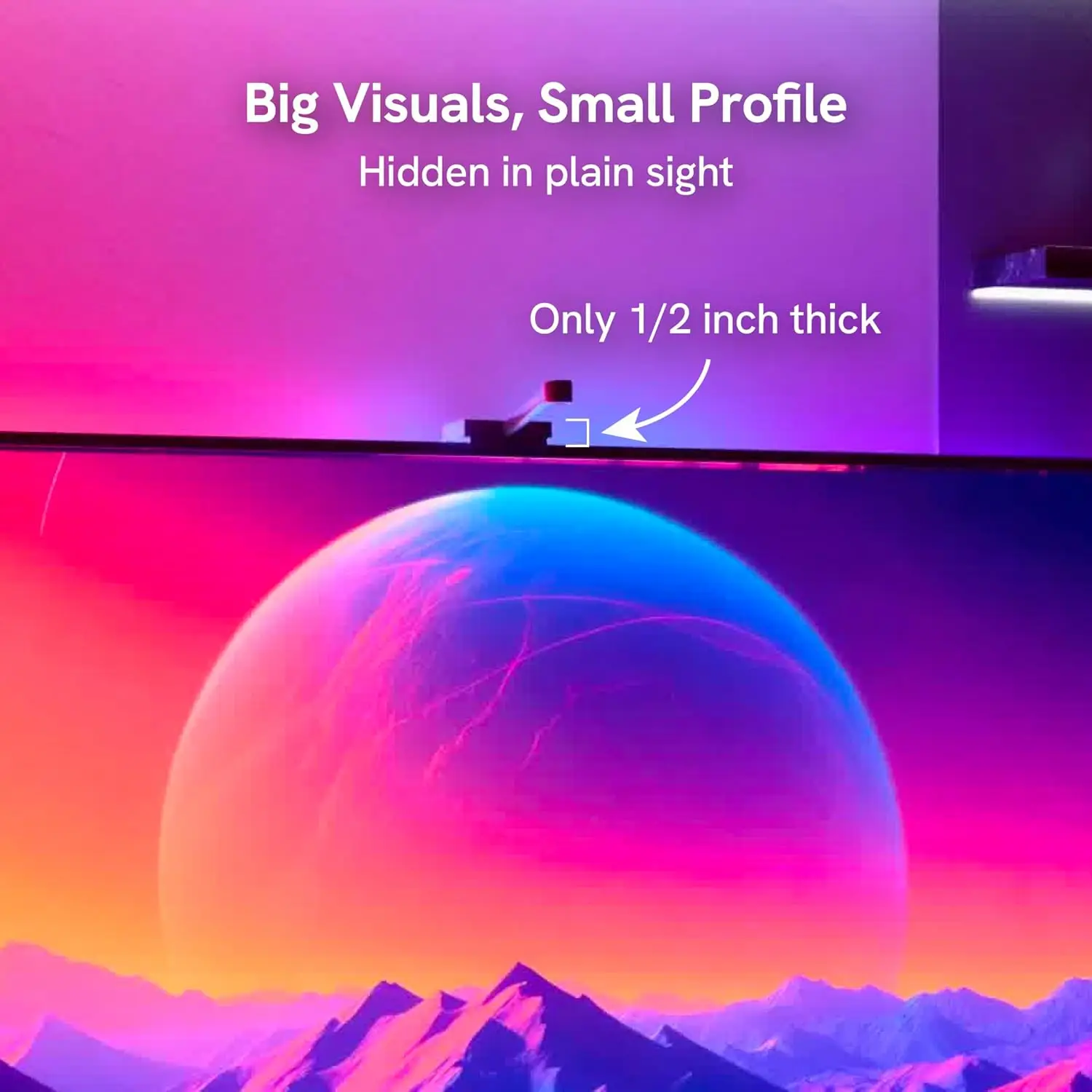 إضاءة خلفية للتلفاز LED تعتمد على الكاميرا لشاشات 55-65 بوصة، ومزامنة الألوان في الوقت الحقيقي، والتحكم الصوتي والتطبيقات