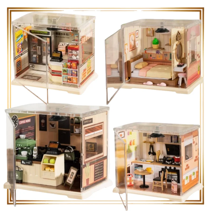 DIY Doll House Assemble The Bricks House of Arts and Crafts Miniatures Toys Educational Model Ornaments Gifts Boys & Girls Anime