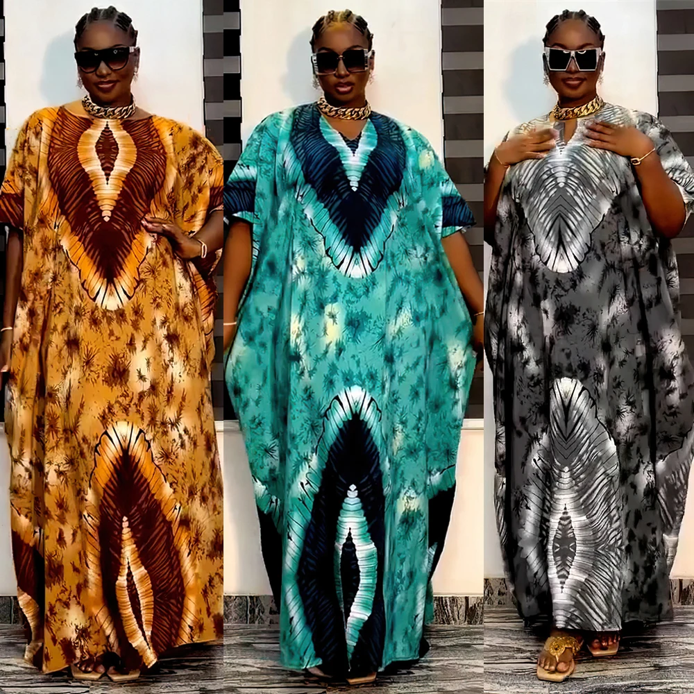 

New African Dresses for Women African Dashiki Traditional Boubou Dashiki Ankara Outfit Evening Gown Abayas Printing Kaftan Robe