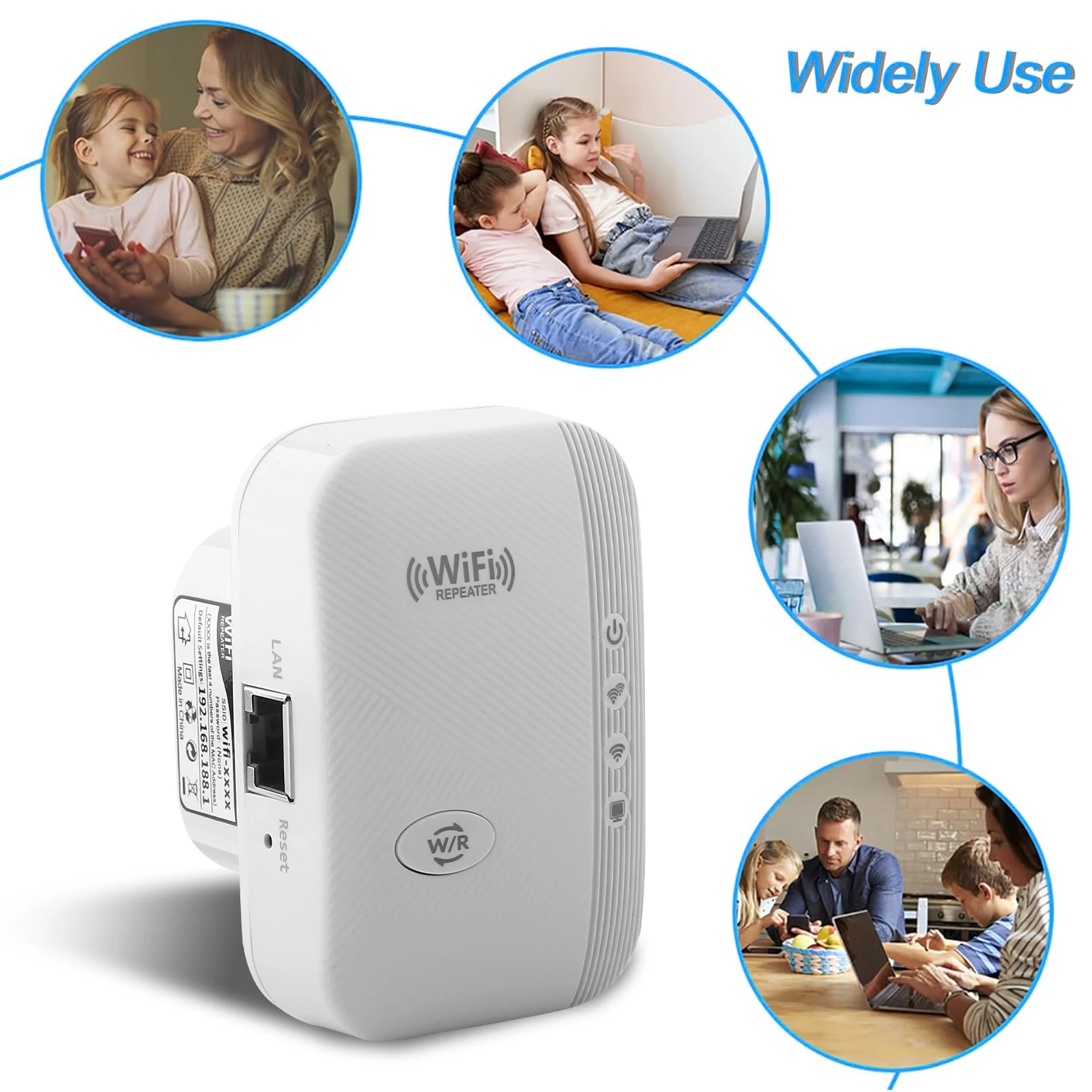 300Mbps Wireless WIFI Repeater 2.4G Wifi Range Extender Wi-Fi Signal Booster Amplifier 802.11N Network Card Adapter Easy Setting