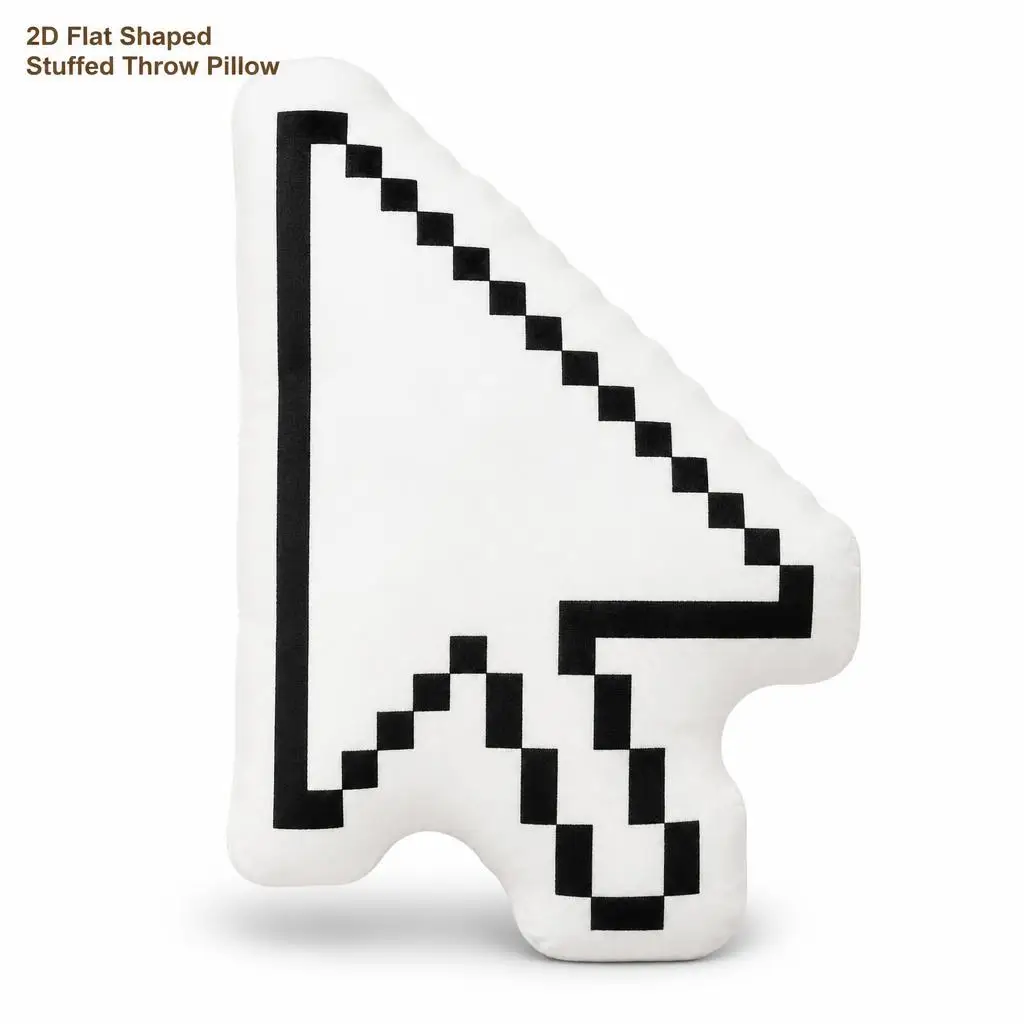 Cursor Arrow Computer Pointer Pixel Plush Pillow Cushion Irregular Stuffed Throw Pillow Home Decor Gift Sofa Bed Home
