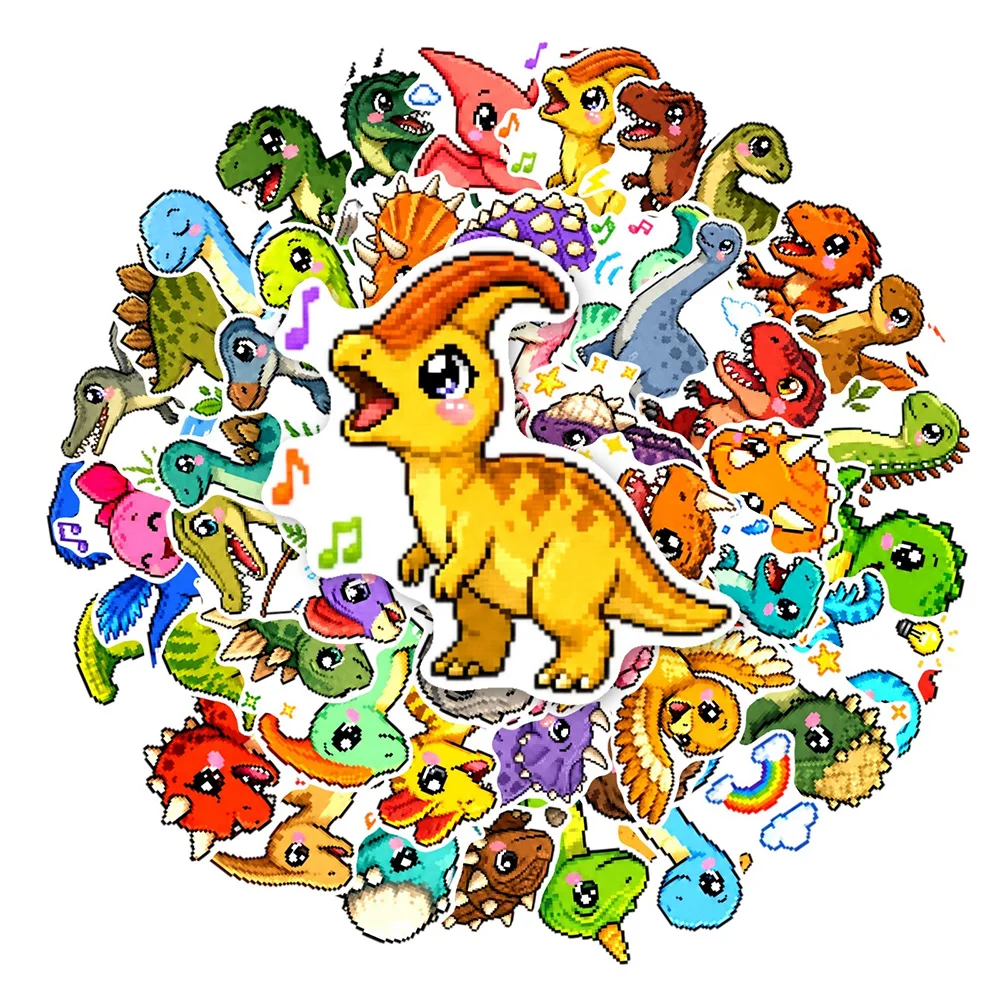 10/30/50pcs Colorful Animal Dinosaur Stickers Waterproof Graffiti Luggage Phone Case Laptop Cute DIY Decals Toys Gifts