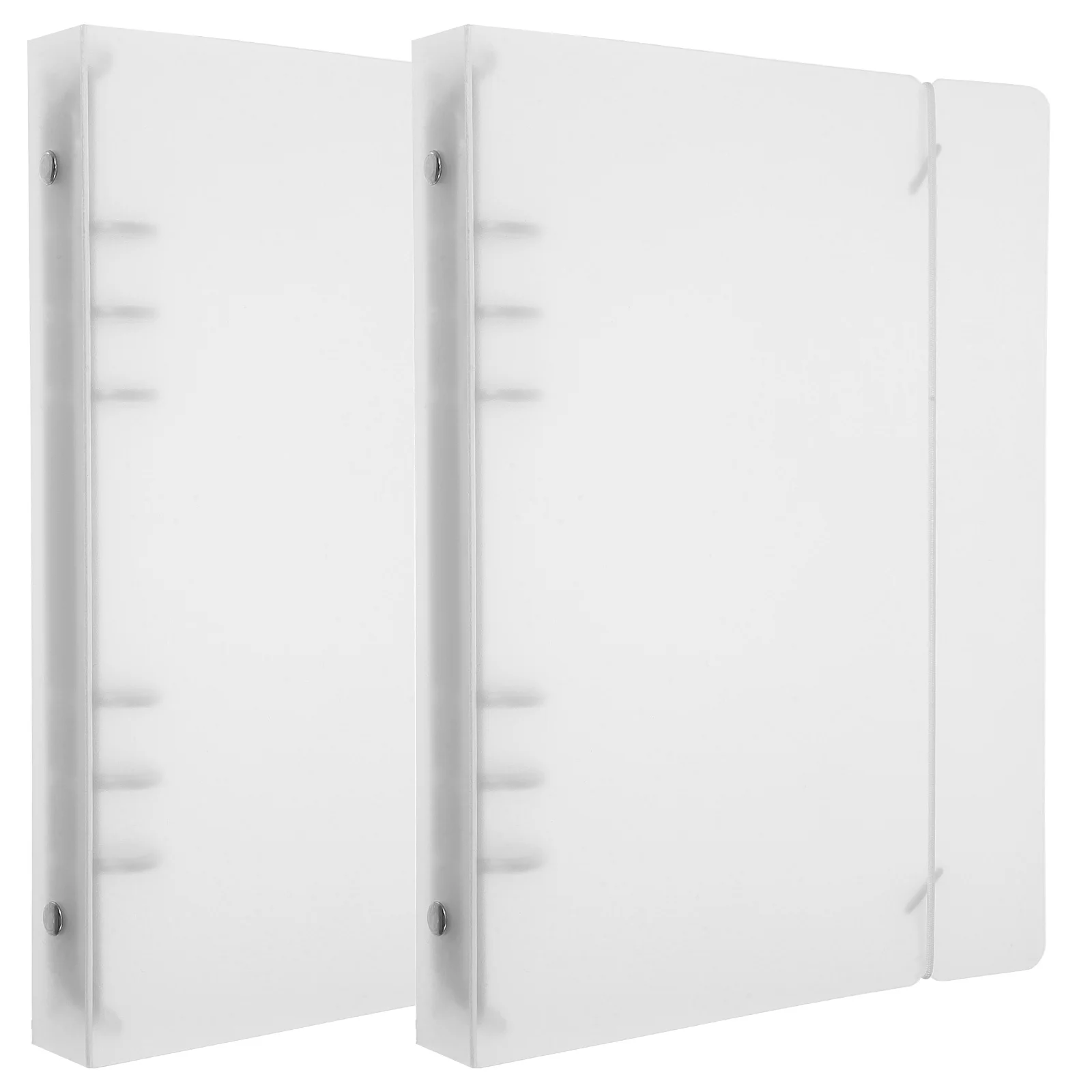 

2pcs A5 Notebook Binder Clear PP Folder for Document Organization Office Supplies Large Capacity Portable Storage