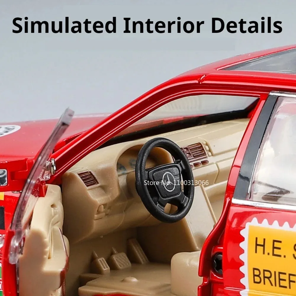 1:24 W140 Vision GT سيارة رياضية لعبة مجسمة معدنية دييكاست امتصاص الصدمات نماذج السيارات ضوء الصوت السوبر هدايا للأطفال