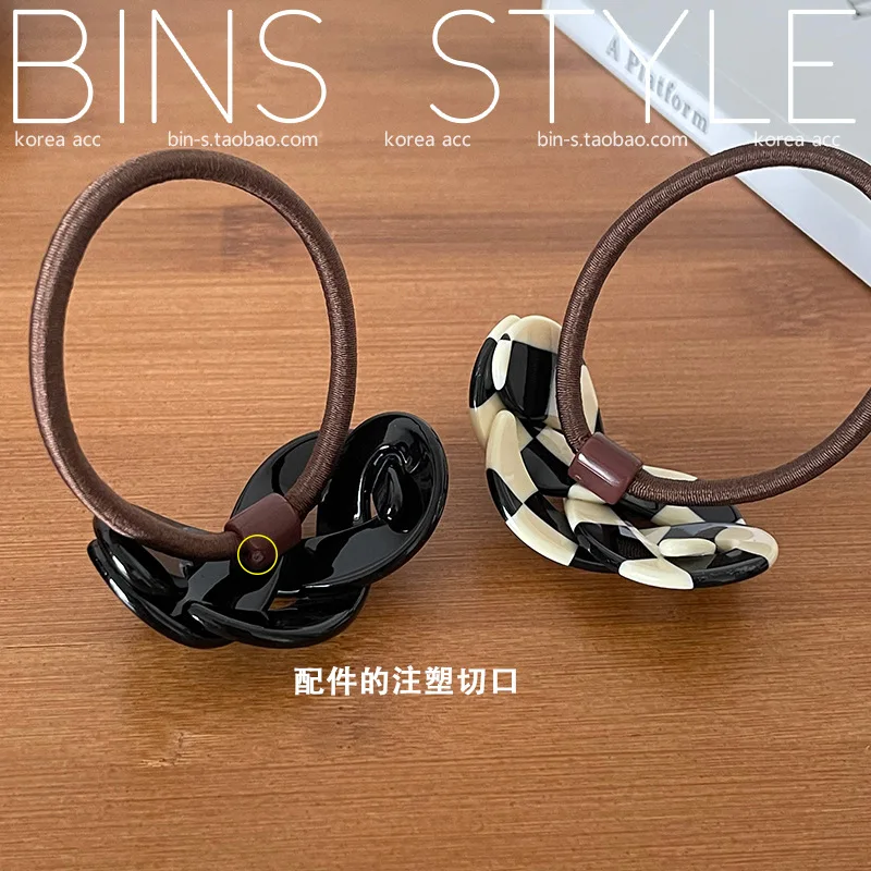 Woman Twist Weave Acetate Hair Ties Korean Style Elastic Hairband Girls Rubber Band Ponytail Holders Scrunchies Hair Rope