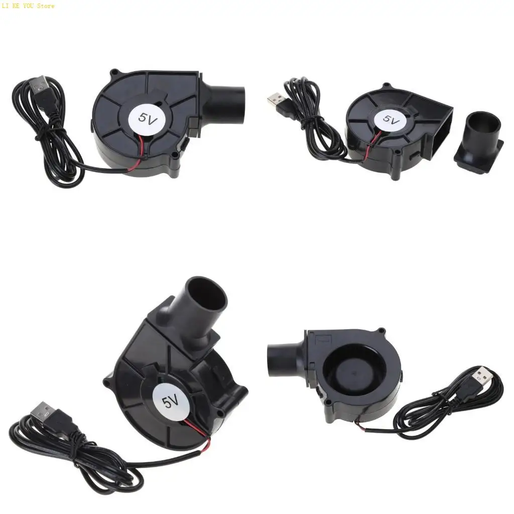 W3JE 7530 5V USB Portable BBQ Fan Một tốc độ cho máy thổi torbo của Camping Air