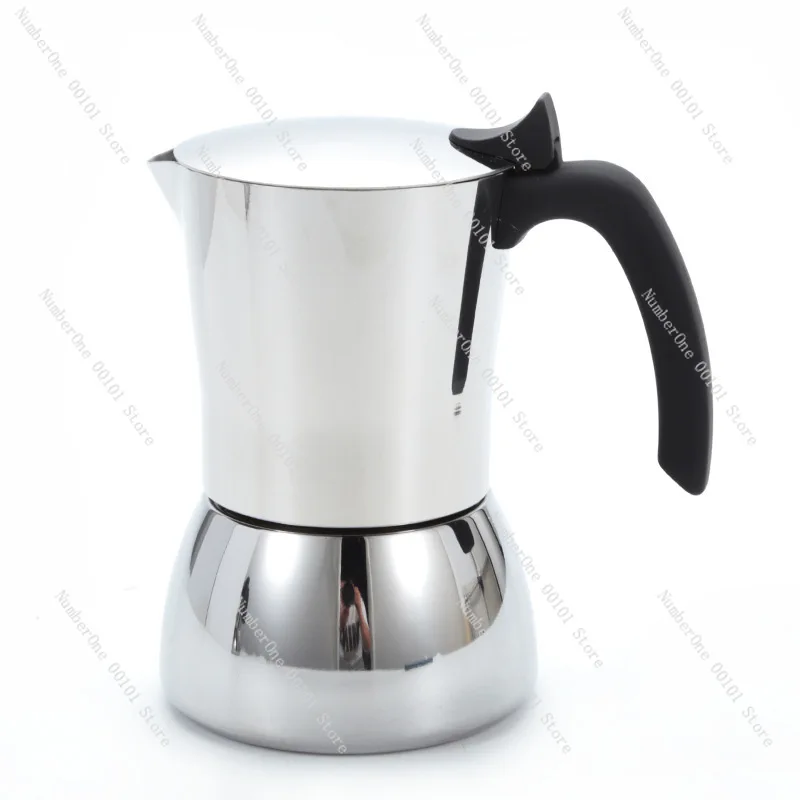 New 304 Stainless Steel Mocha Pot - Italian Extract Black Espresso Pot