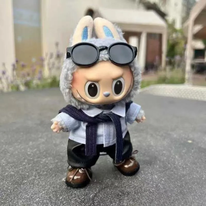 

17 см мини-плюшевая кукла, одежда, аксессуары для Кореи, Kpop Exo Labubu Idol, дорожный костюм, свитер, одежда, подарок