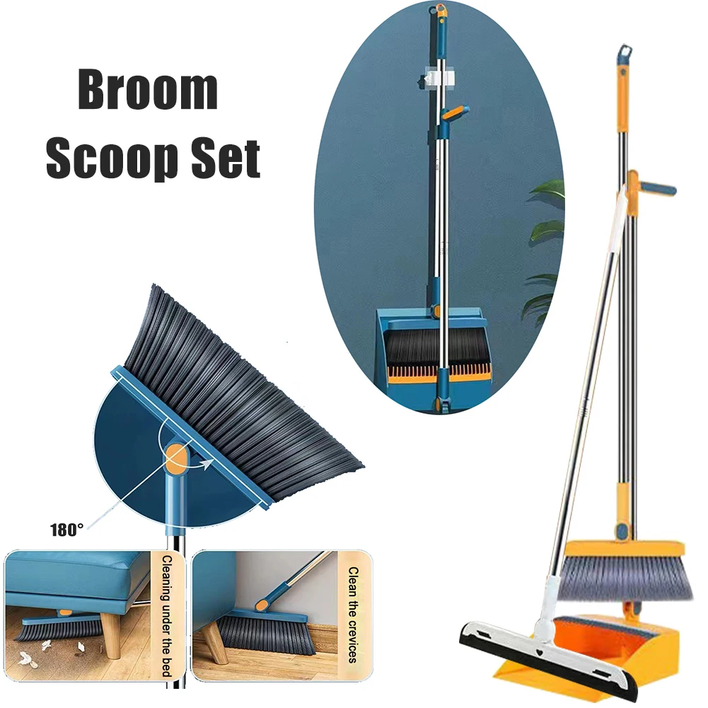 

Wiper Broom Set Scoop Dustpan Sweeping Brush High-end Squeegee Cleaning To Magic Bathroom Water Garbage Folding Tools Sweep