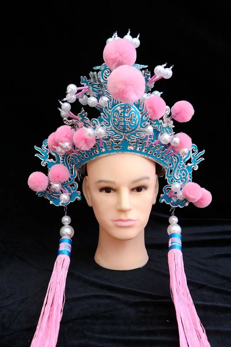 Opera Little Wang Helmets Peking Opera Drama Handsome Helmets Yue Opera Performance Hat Crown Prince Helmets