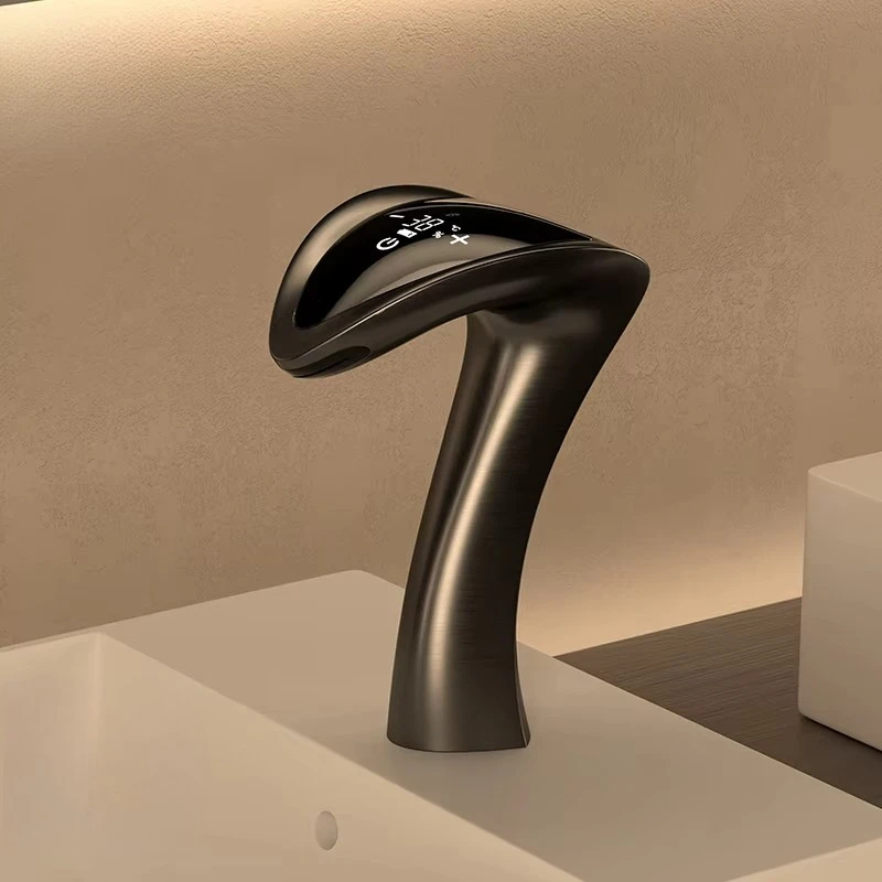 

Популярный дизайн, сенсорный смеситель для одной раковины, латунный материал, водопадный смеситель