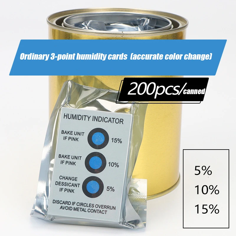 Humidity Indicator Card For Monitoring Relative Humidity Levels In Sealed Spaces 1 canned of 200PCS Humidity card Humidity indic