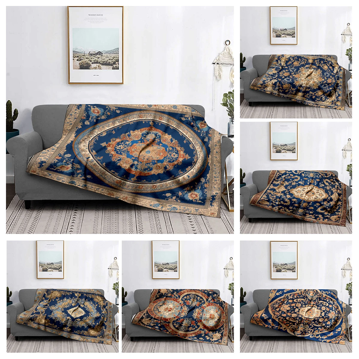 Home decoration plush Throw Sofa blanket Bedspread on the bed fluffy soft blankets decor Plaid Modern Persia boho Blankets