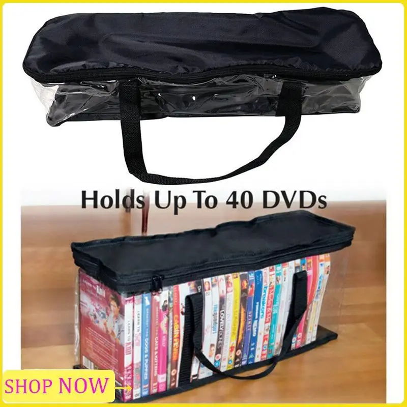 

Especial 4X Large Clear Holds DVD CD Storage Holder Easy Zip Closure Carry Bag Organizer