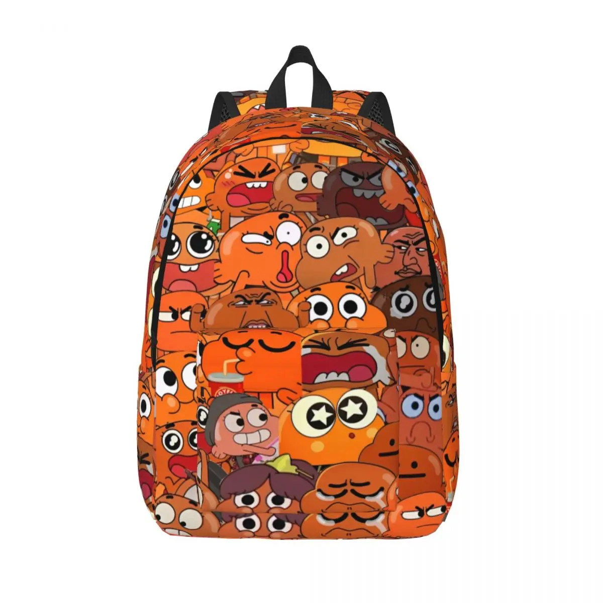 

Классический рюкзак Gumball Darwin Face с карманом для средней школы, деловой рюкзак для мужчин и женщин, холщовые сумки для ноутбука