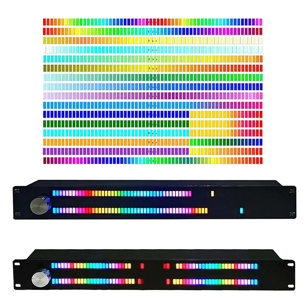 

Анализатор музыкального спектра с двухканальным светодиодным дисплеем, голосовым управлением и регулируемой яркостью для домашней аудиосистемы