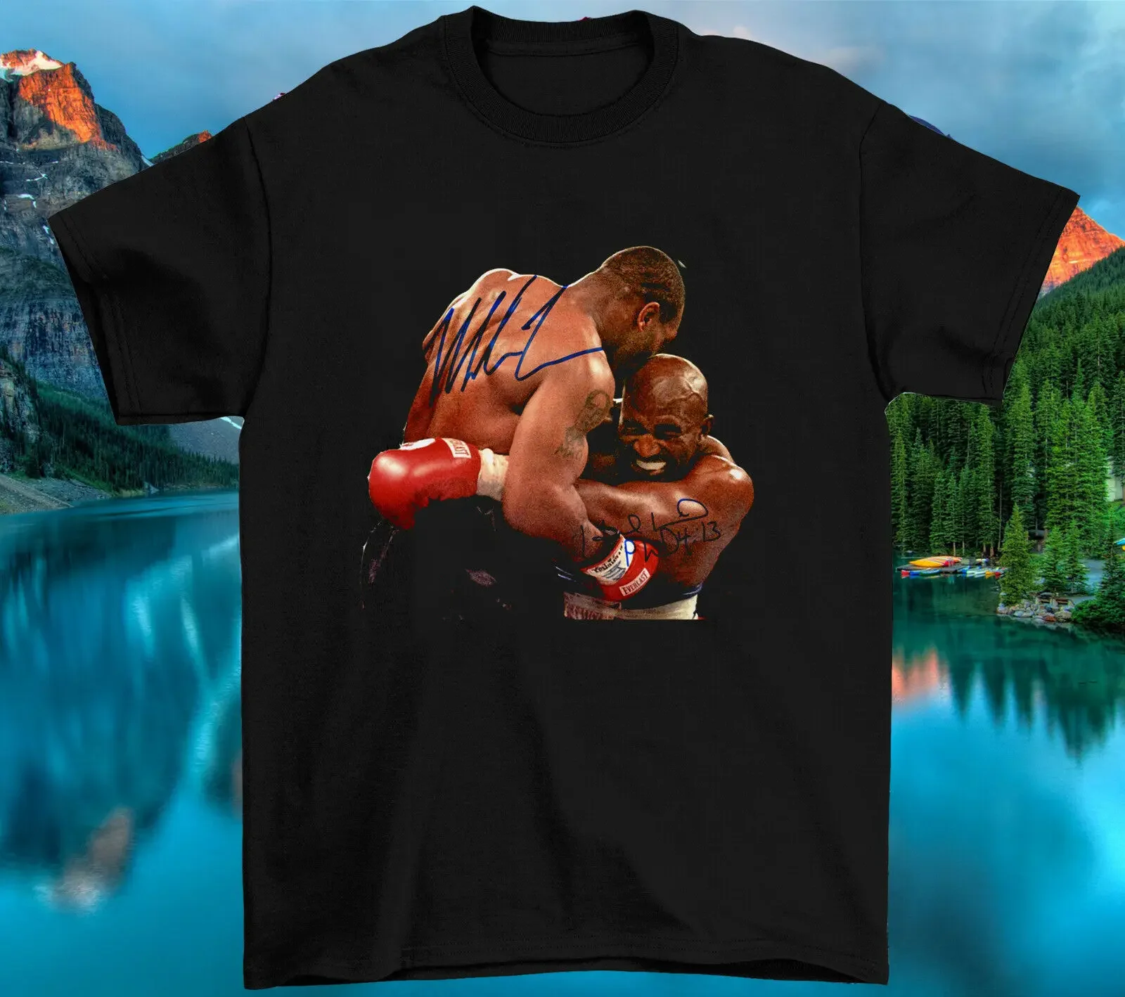 Mike Tyson Evander Holyfield Legend Retro Gift Tee  Premium Cotton Short Sleeve O-Neck Mens T Shirt New S-3XL