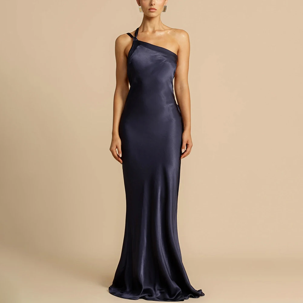 Para uso diário vestido maxi feminino casual evento esfregando comprimento perfeito para festas tecido de poliéster design sem mangas