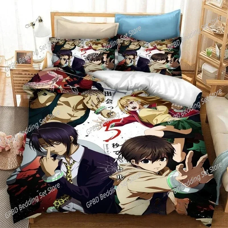 

Fashion 3D Print Anime Battle Game in 5 Seconds Bedding Set Duvetcovers Pillowcases Comforter Bedding Sets Bedclothes
