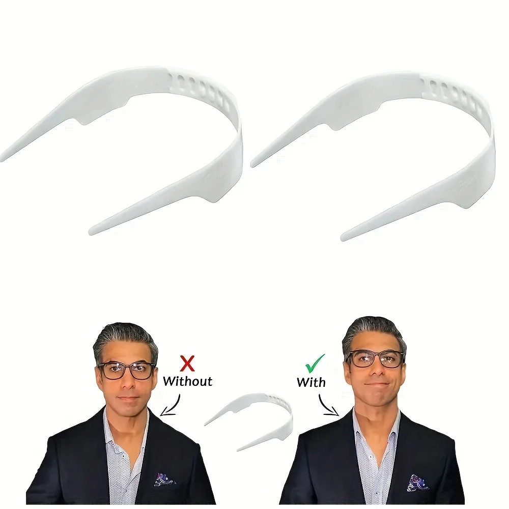 Adjustable Collar Support Brace - Invisible Neckline Enhancer for Shirts & Suits, Durable Plastic, Hand