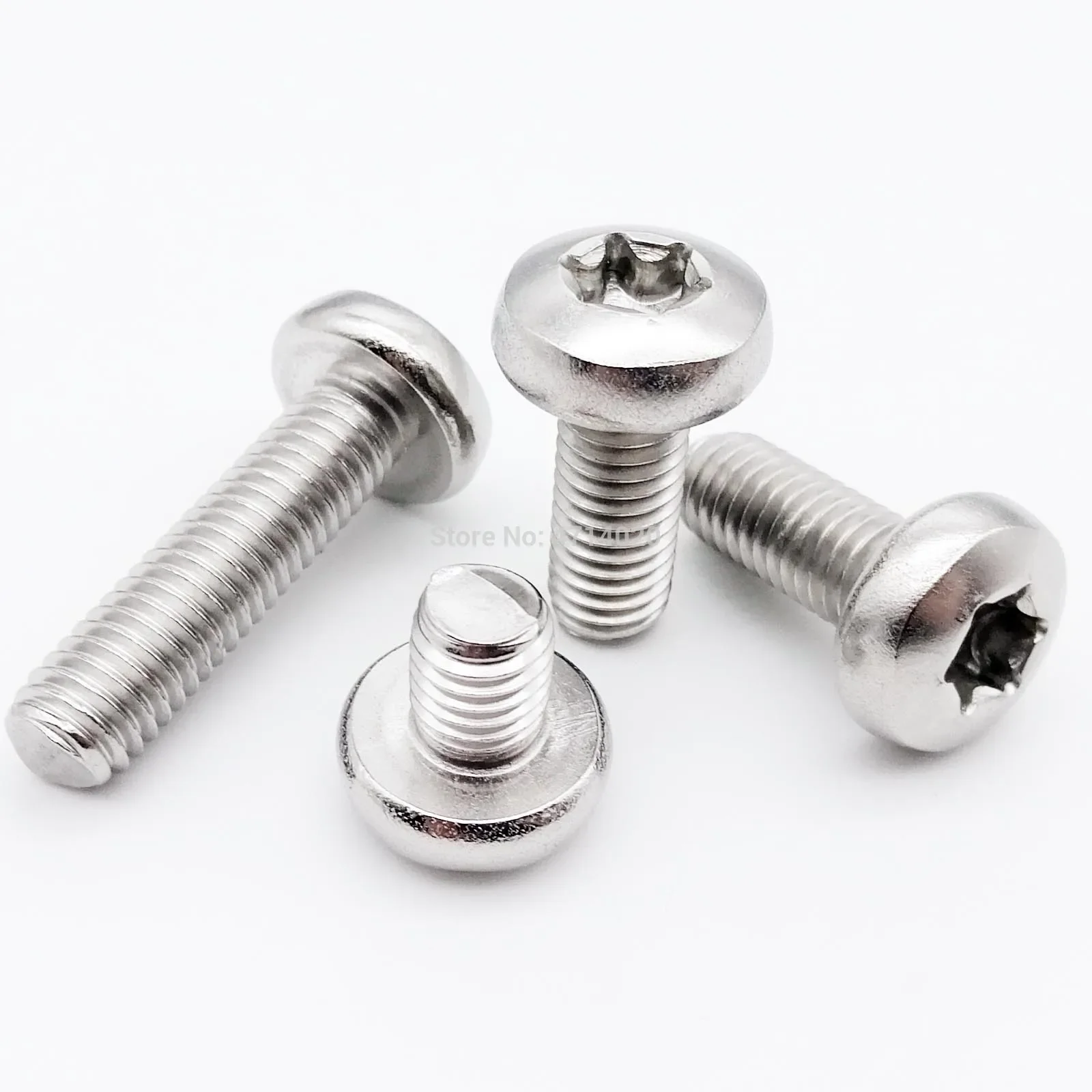 10/50x M2 M2.5 M3 M4 M5 M6 304 A2-70 stainless steel GB2672 Six-Lobe Torx Pan Head Screw Six Lobe Round Head Bolt Length=3-50mm