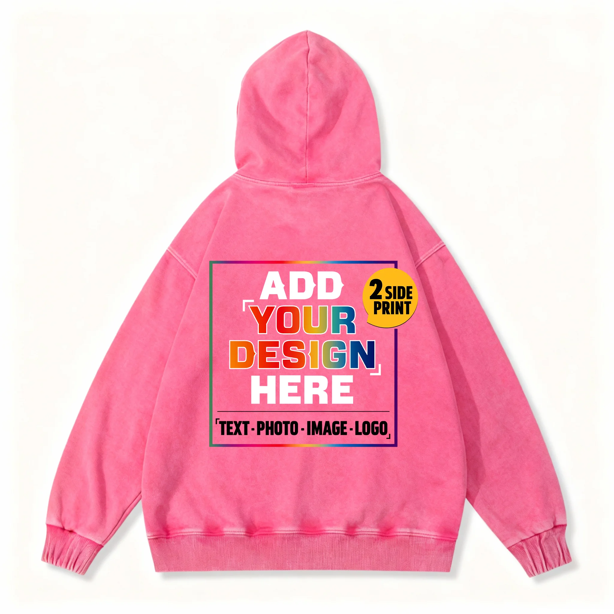 سترة بقلنسوة كلاسيكية مخصصة على طراز الكلية مغسولة بالماء | للجنسين | نمط الكلية الرياضية | القطن الخالص | فضفاضة وغير رسمية #6