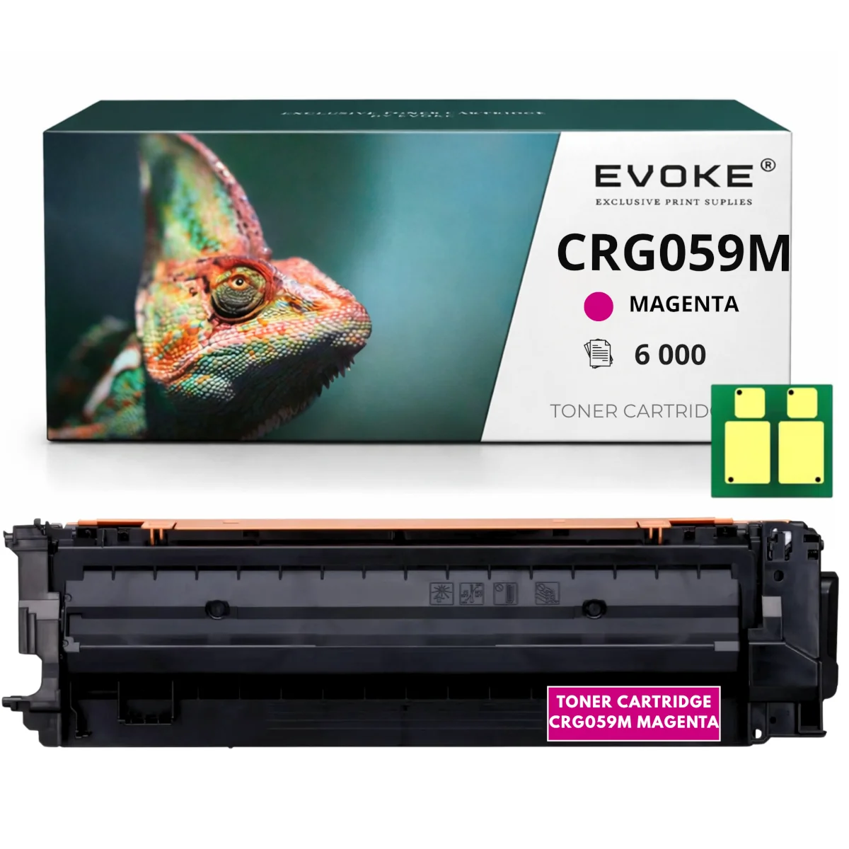 Evoke Compatibele Toner voor Canon Crg-059M Crg059M Crg-059 Crg059 3621C001 Magenta met Chip 6000 Pagina's I-Sensys Lbp852Cx