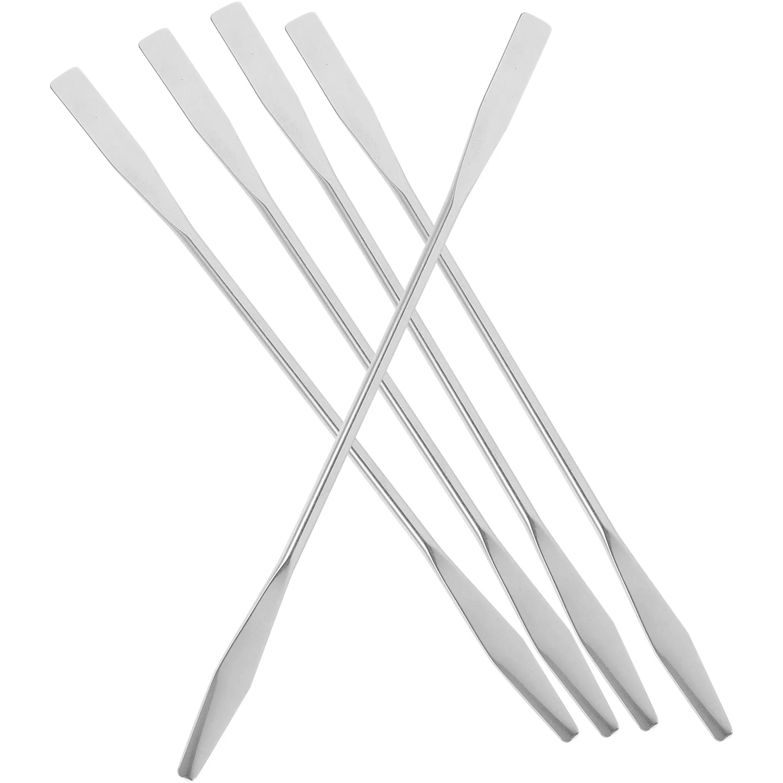 

5pcs Long Handle Stainless Steel Makeup Spatula Mixing Tool Foundation Pigment Nail Art Beauty Spatula Durable Plate