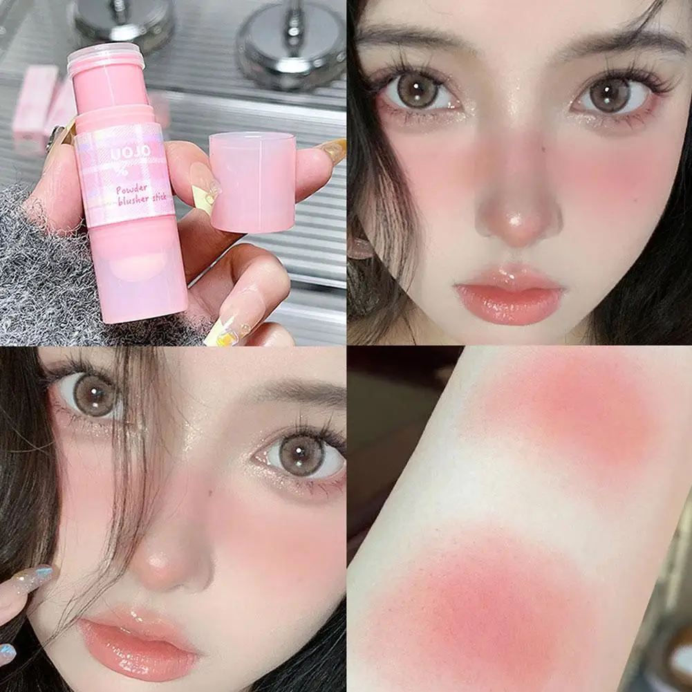 Monochrome Cute Blusher Stick Cream Smooth Cheek Tint Nude Blush Natural Matte Pink Rose Face Rubor Rouge Korean Women Makeup