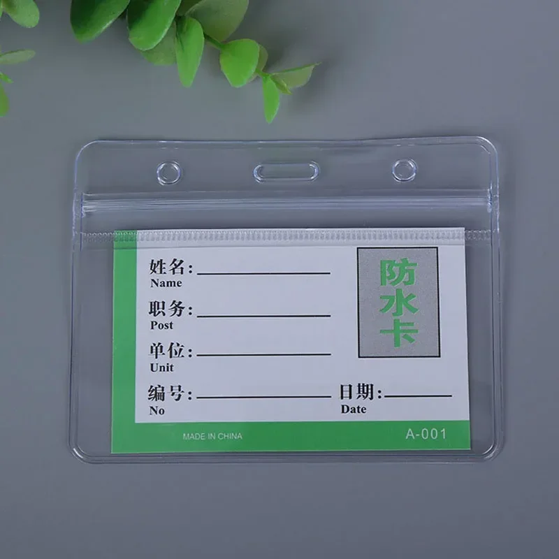 1pcs Waterproof Transparent Card Holder Plastic Id Card Badge Holders Case To Protect Credit Cards Card Protector Cardholder