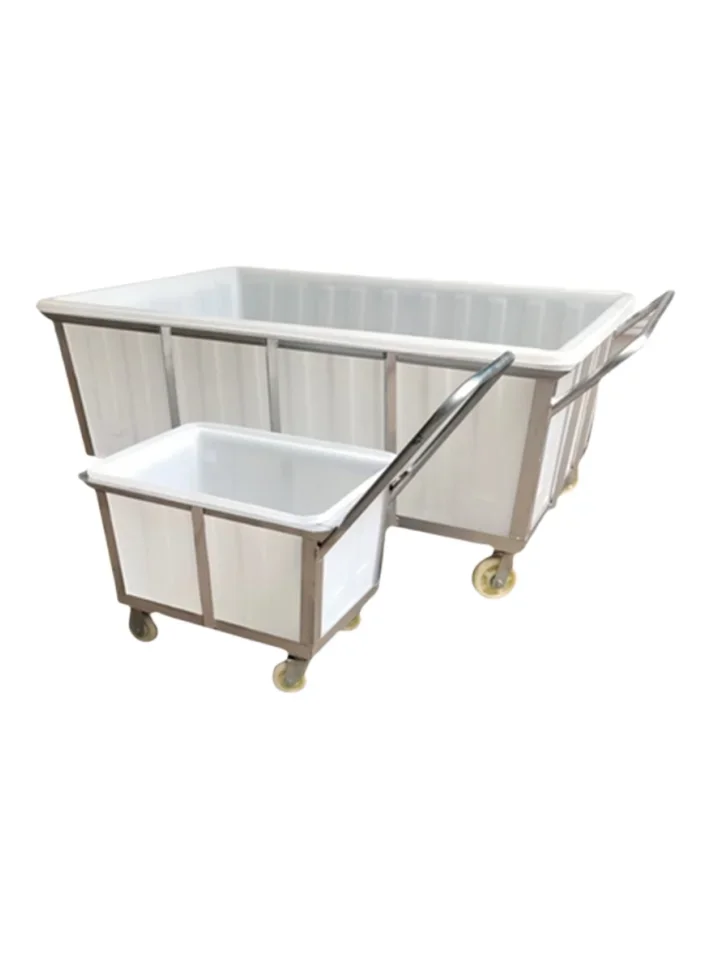 Water loading cart room turnover clothing factory car inner liner falling cloth plastic box with wheels